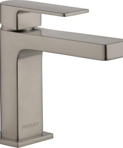 Peerless Xander Single Hole Bathroom Faucet Brushed Nickel, Single Handle Bathroom Faucet, Drain Assembly, Brushed Nickel P1519LF-BN