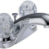 Double Handle Lavatory Faucet Chrome