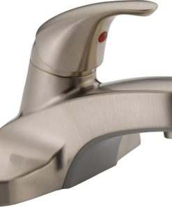 Peerless P136LF-BN-M Single Handle Bathroom Faucet, 1.0 GPM Water Flow, Brushed Nickel