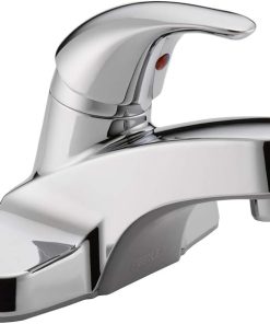 Peerless Centerset Bathroom Faucet Chrome, Bathroom Sink Faucet, Single Handle, Chrome P131LF