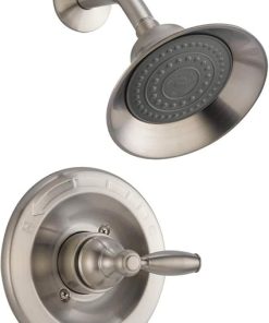 Peerless Claymore Single-Handle Shower Faucet Trim Kit with Single-Spray Shower Head, Brushed Nickel PTT188780-BN (Valve Not Included)