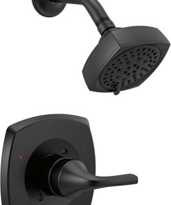 Peerless Parkwood Shower Faucet Set Black, Shower Trim Kit, Shower Fixtures, Bathtub Faucet Set, Shower Handle, Matte Black PTT14235-BL
