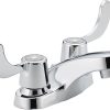 Double Handle Lavatory Faucet Chrome 4