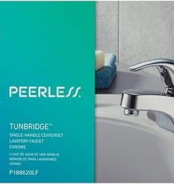 Peerless Tunbridge Centerset Bathroom Faucet Chrome, Bathroom Sink Faucet, Single Handle, Drain Assembly, Chrome P188620LF 2
