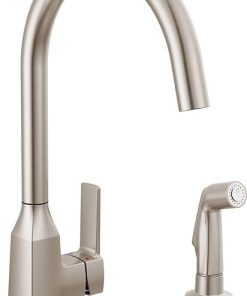 Peerless Ezra Single-Handle Kitchen Sink Faucet with Side Sprayer, Stainless P199152LF-SS