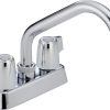 Peerless Centerset Bathroom Faucet Chrome, Bathroom Sink Faucet, Single Handle, Chrome P131LF 3