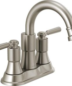 Peerless Westchester Centerset Bathroom Faucet Brushed Nickel, Bathroom Sink Faucet, Drain Assembly, Brushed Nickel P2523LF-BN