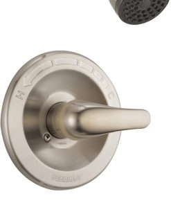 Peerless Classic Single-Function Tub and Shower Trim Kit with Single-Spray Shower Head, Brushed Nickel PTT188753-BN (Valve Not Included)