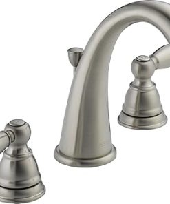 Peerless Claymore Widespread Bathroom Faucet Brushed Nickel, Bathroom Faucet 3 Hole, Bathroom Sink Faucet, Drain Assembly, Brushed Nickel P299196LF-BN
