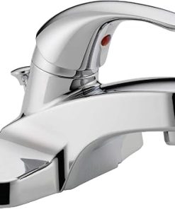 Peerless Tunbridge Centerset Bathroom Faucet Chrome, Bathroom Sink Faucet, Single Handle, Drain Assembly, Chrome P188620LF