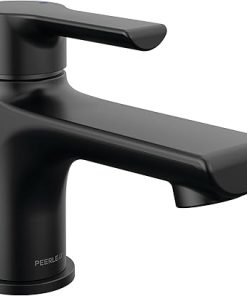 Peerless P1512LF-BL Flute Bathroom Faucet, 1.0 GPM Flow Rate, Matte Black