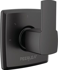Peerless Ezra Black 3-Setting Diverter Trim Kit, Diverter Valve Kit, Black Shower Diverter, Matte Black PTT14371-BL (Valve Not Included)