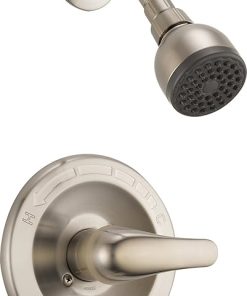 Peerless Single-Handle Shower Faucet Trim Kit with Single-Spray Touch-Clean Shower Head, Brushed Nickel PTT188743-BN (Valve Not Included)