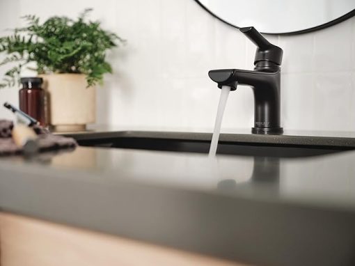 Peerless P1512LF-BL-M-0.5 Flute Bathroom Faucet, 0.5 GPM Flow Rate, Matte Black - Image 2