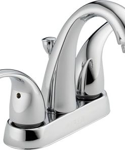 Peerless Tunbridge Centerset Bathroom Faucet Chrome, Bathroom Sink Faucet, Pop-Up Drain Assembly, Chrome P299695LF