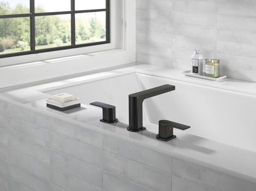 Peerless PTT4319-BL Xander Roman Tub Trim, Matte Black - Image 2