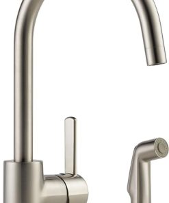 Peerless Precept Single-Handle Kitchen Sink Faucet with Side Sprayer, Stainless P199152LF-SS