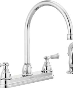 Peerless P2865LF Elmhurst Two-Handle Kitchen Faucet with Spray Deck-Mount, Chrome