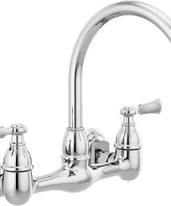 Peerless P2765LF Elmhurst Two-Handle Kitchen Faucet Wall-Mount, Chrome