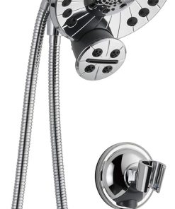 Peerless Sidekick Touch-Clean Shower Head with Hand Held Shower Head with Hose, Chrome 76465