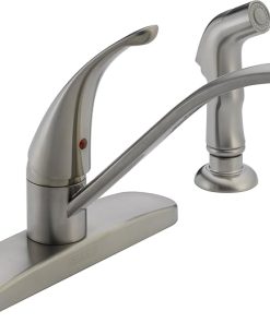 Peerless P188500LF-SS 1 Handle Side Spray Kitchen Faucet, Stainless