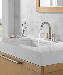 Peerless Precept Centerset Bathroom Faucet, Brushed Nickel 3-Hole Bathroom Faucet, Bathroom Sink Faucet, Push-Pop Drain Assembly, Brushed Nickel P2530LF-BN 2