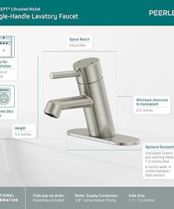 Peerless P1547LF-BN Precept Single Hole, 1.0 GPM Water Flow, Brushed Nickel 2