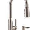 Peerless Single-Handle Kitchen Sink Faucet with Pull Down Sprayer and Soap Dispenser, Stainless P88105LF-SSSD 4