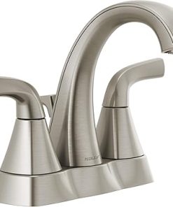 Peerless P2635LF-BN Parkwood Two Handle Lavatory Faucet Centerset, Brushed Nickel
