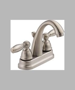 Peerless Claymore Centerset Bathroom Faucet Brushed Nickel, Bathroom Sink Faucet, Drain Assembly, Brushed Nickel P299685LF-BN