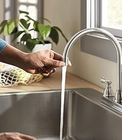 Peerless P2965LF-SS Elmhurst Two-Handle Kitchen Faucet with Twist Aerator Deck-Mount, Stainless 2