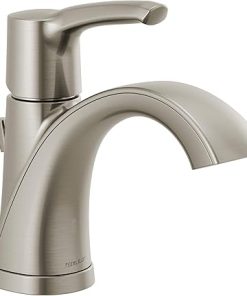 Peerless P1535LF-BN Parkwood Handle Lavatory Faucet Single Hole, Brushed Nickel