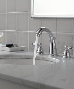 Peerless Claymore Widespread Bathroom Faucet Chrome, Bathroom Faucet 3 Hole, Bathroom Sink Faucet, Drain Assembly, Chrome P299196LF 2