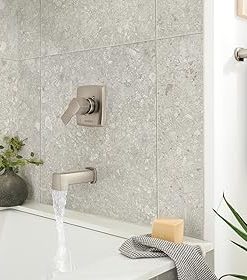 Peerless Ezra Single-Function Brushed Nickel Tub and Shower Valve Trim Kit, Shower Handle, Brushed Nickel PTT14171-BN (Shower Head and Valve Not Included) 2