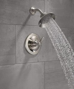 Peerless Claymore Single-Handle Shower Faucet Trim Kit with Single-Spray Shower Head, Brushed Nickel PTT188780-BN (Valve Not Included) 2