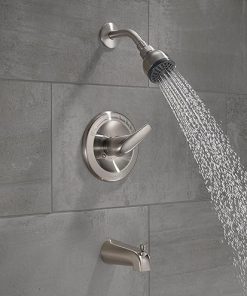 Peerless Classic Single-Function Tub and Shower Trim Kit with Single-Spray Shower Head, Brushed Nickel PTT188753-BN (Valve Not Included) 2